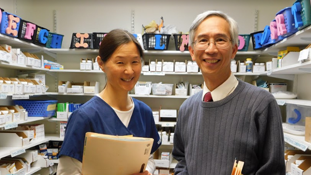 Pharmacist standing with Nurse